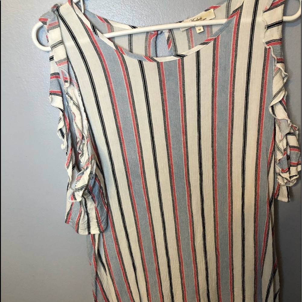 striped off the shoulder top
